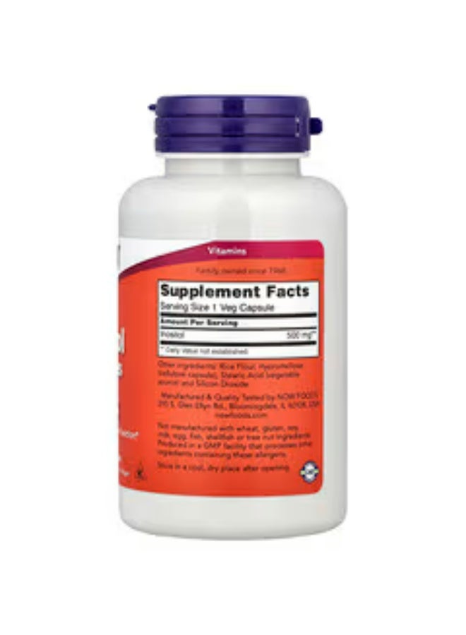 ناو كبسولات إينوزيتول، 500 ملجم، 100 كبسولة نباتية - Image 2